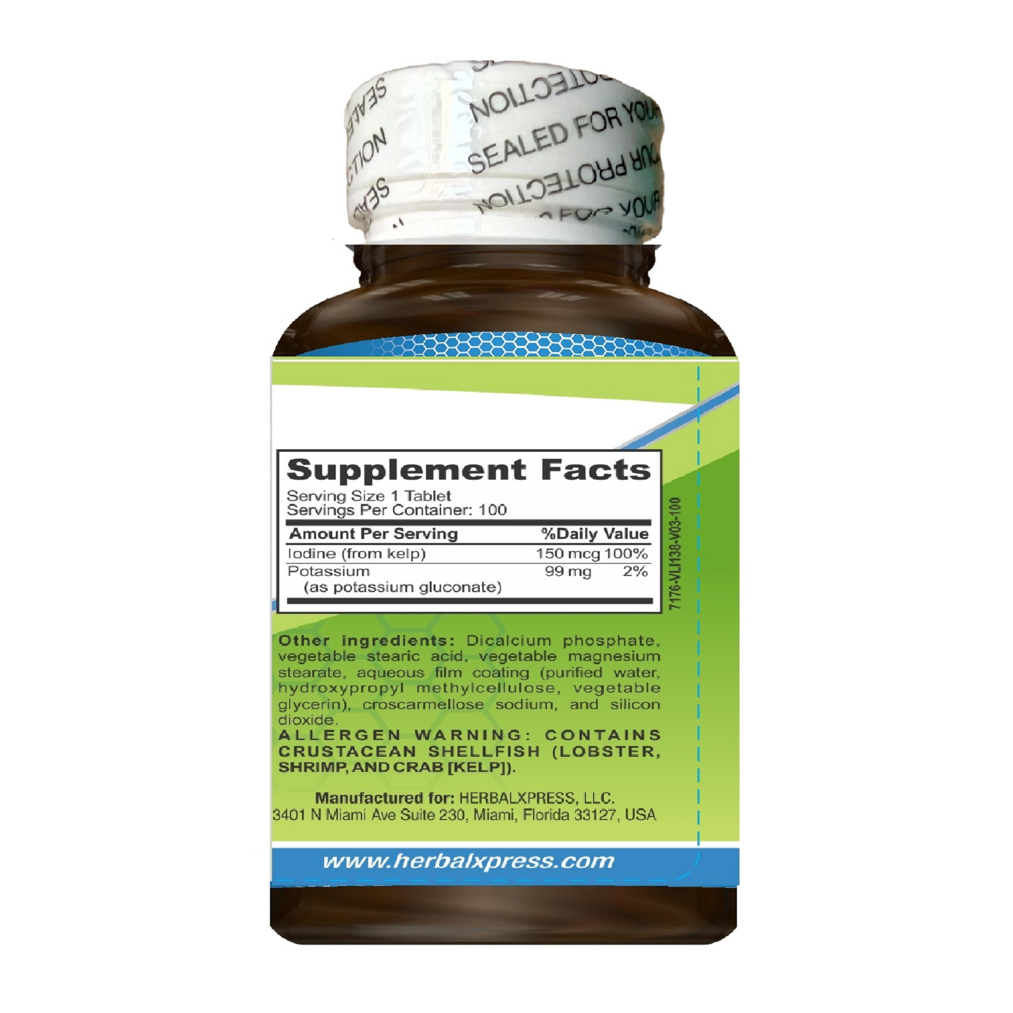 Herbalxpress Potassium Wellness Formula 99mg 