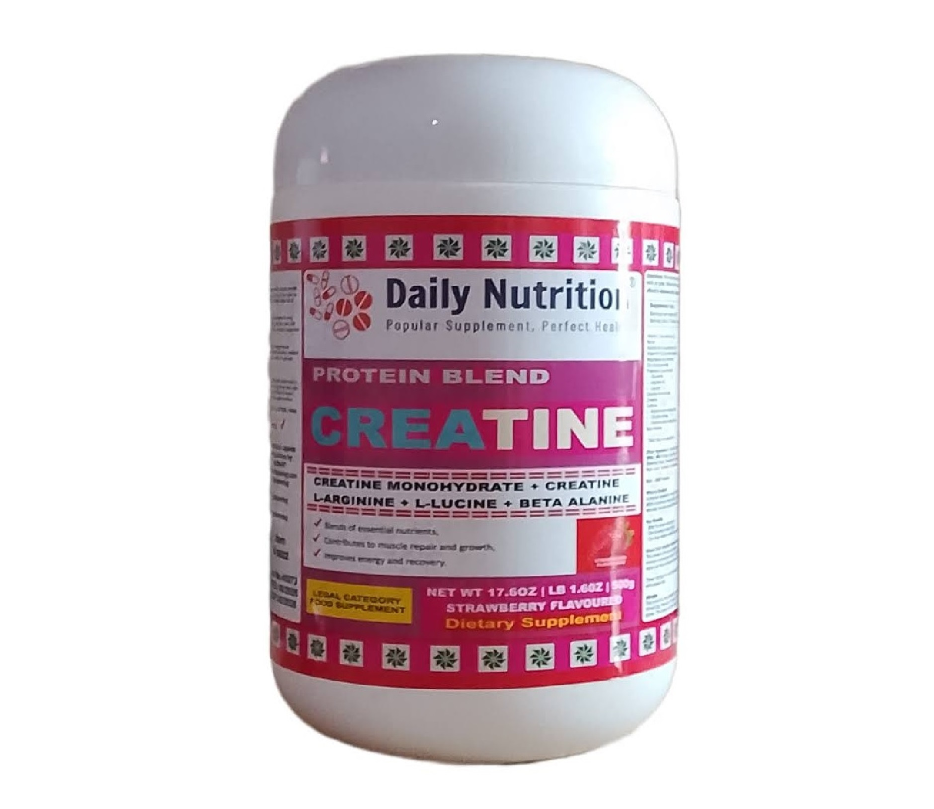 Daily Nutrition Protein Blend Creatine Strawberry Powder