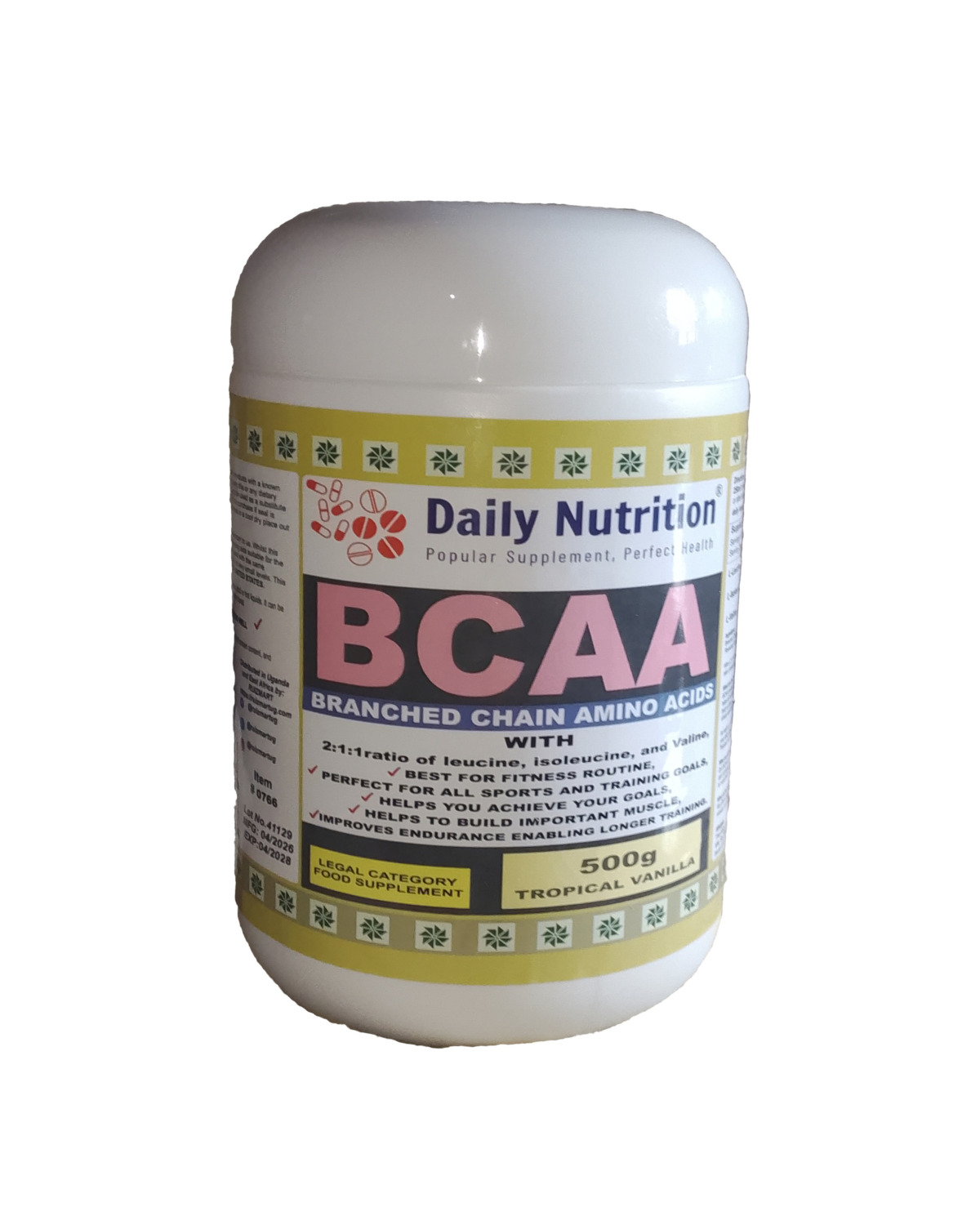 Daily Nutrition BCAA Tropical Vanilla Flavored 500g